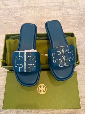 Tory Burch Double T Sport Slide Sandals